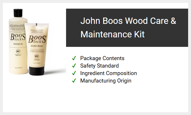 John Boos Wood Care & Maintenance Kit