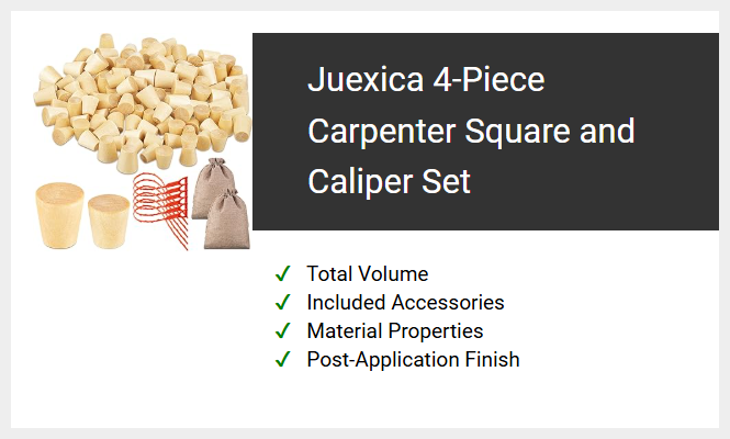 Juexica 4-Piece Carpenter Square and Caliper Set