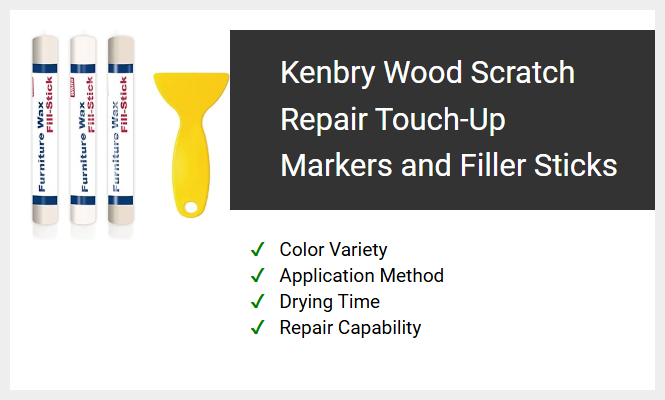 Kenbry Wood Scratch Repair Touch-Up Markers and Filler Sticks