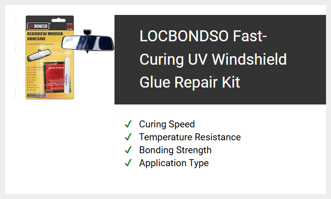 LOCBONDSO Fast-Curing UV Windshield Glue Repair Kit