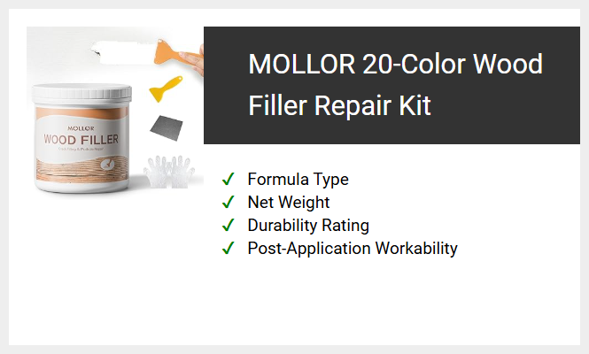 MOLLOR 20-Color Wood Filler Repair Kit