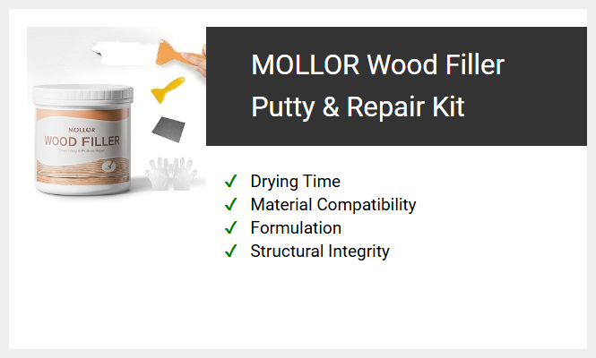 MOLLOR Wood Filler Putty Repair Kit