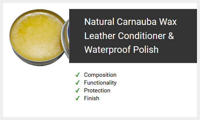 Natural Carnauba Wax Leather Conditioner & Waterproof Polish