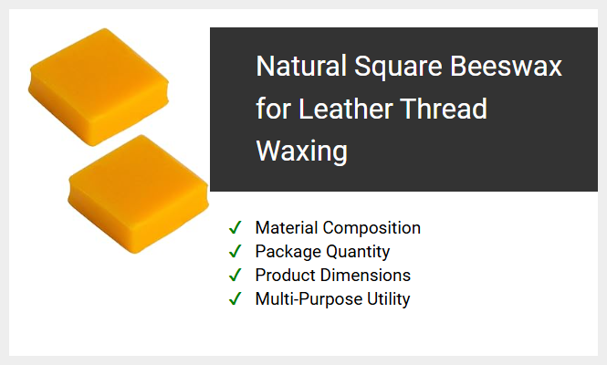 Natural Square Beeswax for Leather Thread Waxing