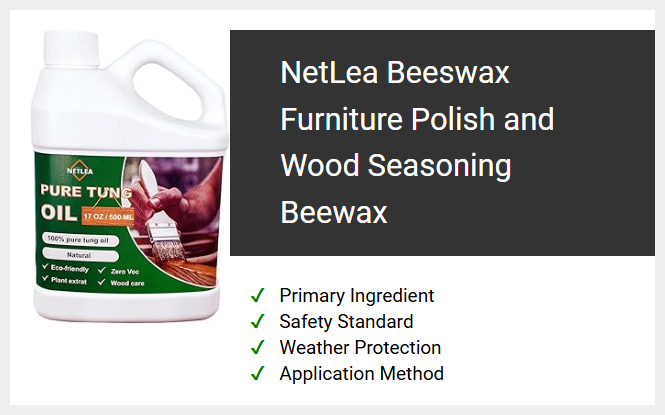 NetLea Beeswax Furniture Polish and Wood Seasoning Beewax