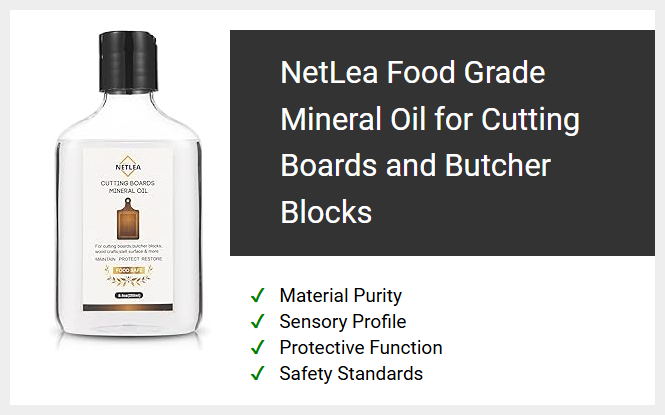 NetLea Food Grade Mineral Oil for Cutting Boards and Butcher Blocks