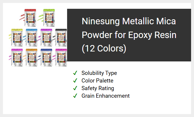 Ninesung Metallic Mica Powder for Epoxy Resin (12 Colors)