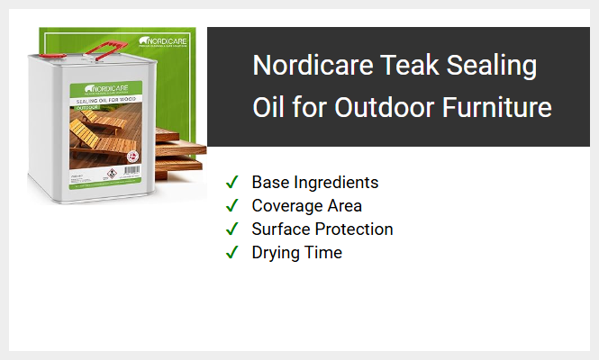 Nordicare Teak Sealing Oil for Outdoor Furniture