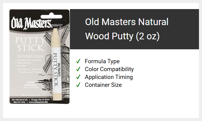Old Masters Natural Wood Putty (2 oz)
