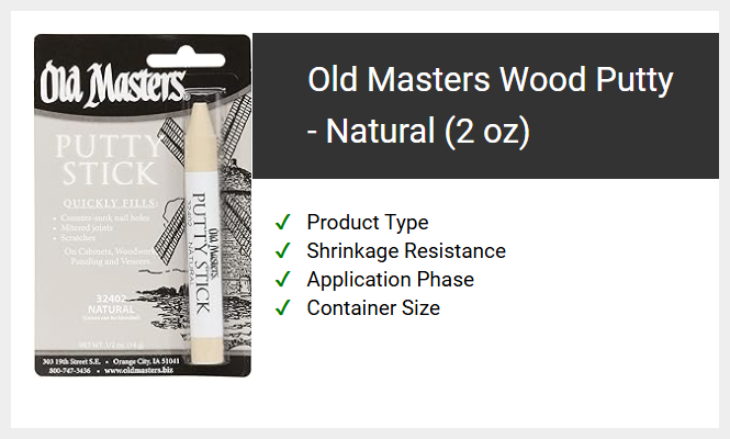 Old Masters Wood Putty - Natural (2 oz)