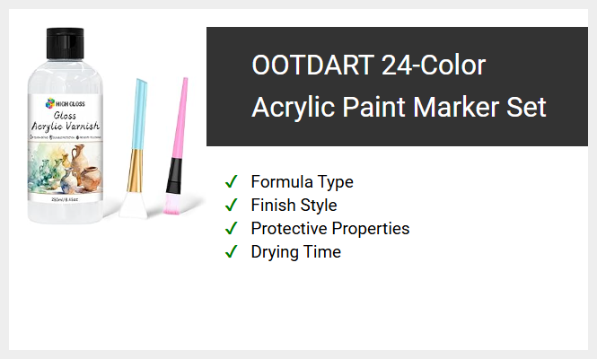 OOTDART 24-Color Acrylic Paint Marker Set