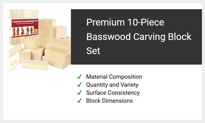 Premium 10-Piece Basswood Carving Block Set
