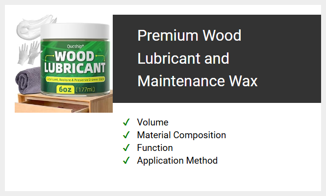 Premium Wood Lubricant and Maintenance Wax