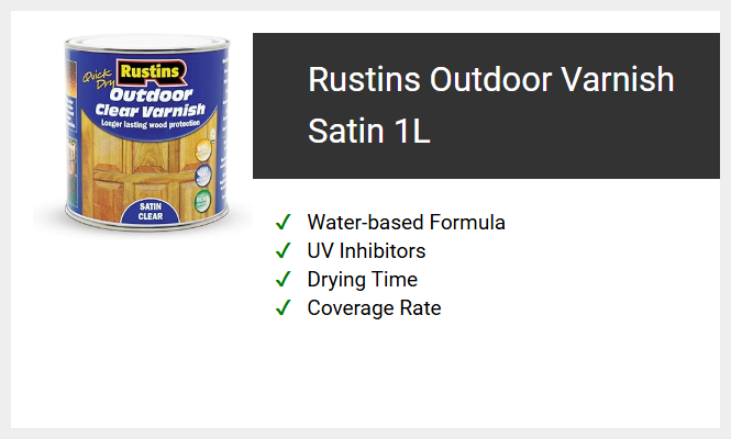 Rustins Outdoor Varnish Satin 1L