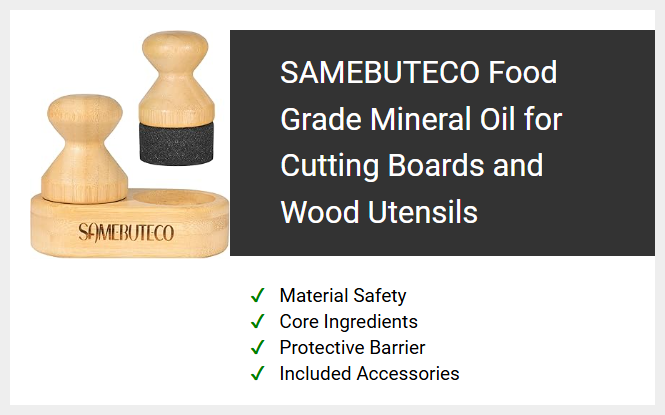 SAMEBUTECO Food Grade Mineral Oil for Cutting Boards and Wood Utensils