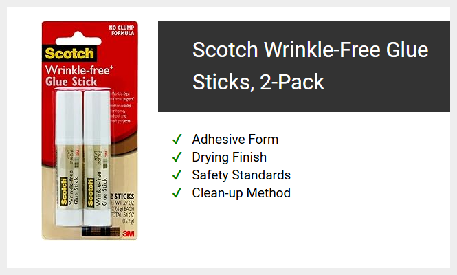 Scotch Wrinkle-Free Glue Sticks, 2-Pack