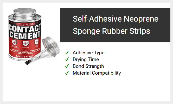 Self-Adhesive Neoprene Sponge Rubber Strips