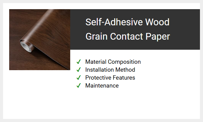 Self-Adhesive Wood Grain Contact Paper
