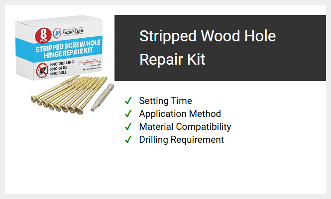 Stripped Wood Hole Repair Kit