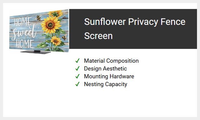 Sunflower Privacy Fence Screen