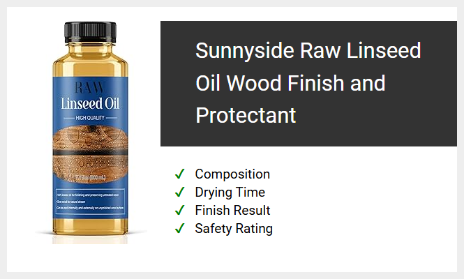 Sunnyside Raw Linseed Oil Wood Finish and Protectant