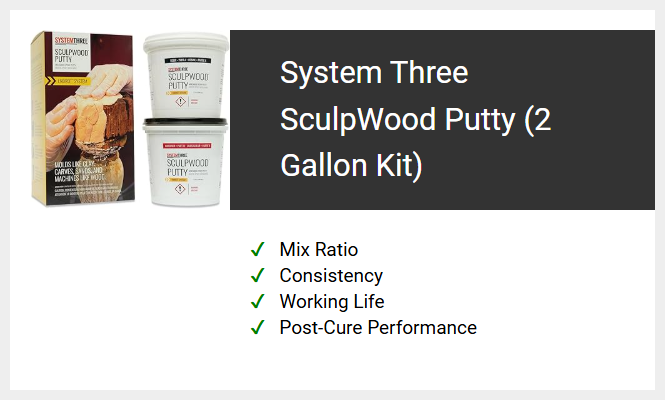 System Three SculpWood Putty (2-Gallon Kit)