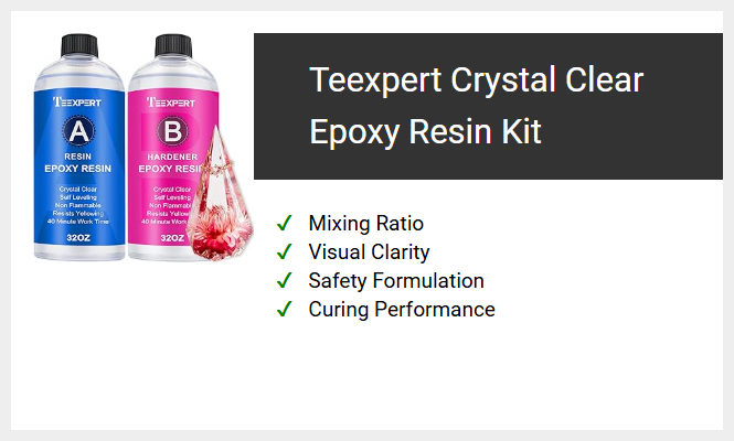 Teexpert Crystal Clear Epoxy Resin Kit
