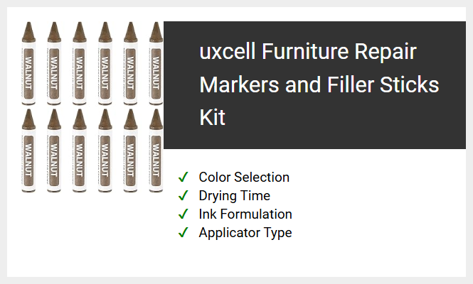 uxcell Furniture Repair Markers and Filler Sticks Kit