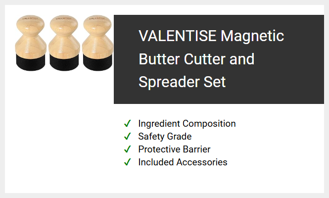 VALENTISE Magnetic Butter Cutter and Spreader Set