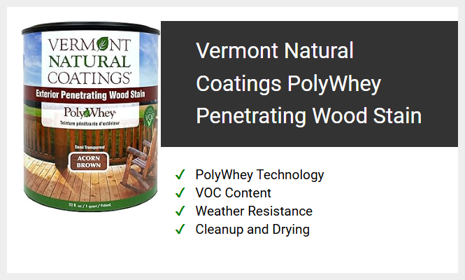Vermont Natural Coatings PolyWhey Penetrating Wood Stain