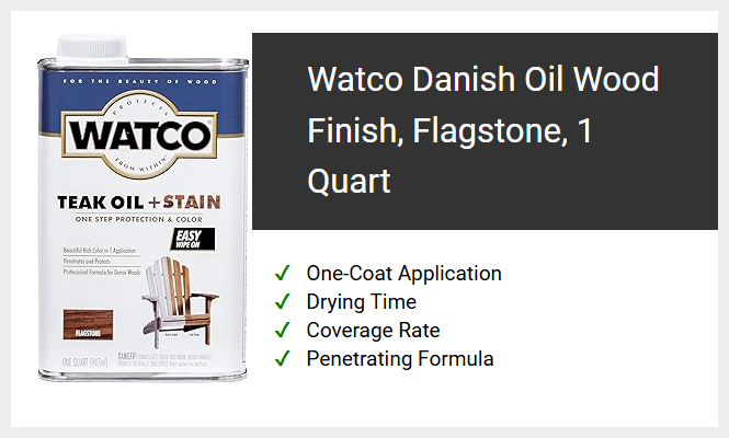 Watco Danish Oil Wood Finish, Flagstone, 1 Quart