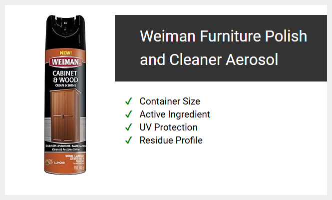 Weiman Furniture Polish and Cleaner Aerosol