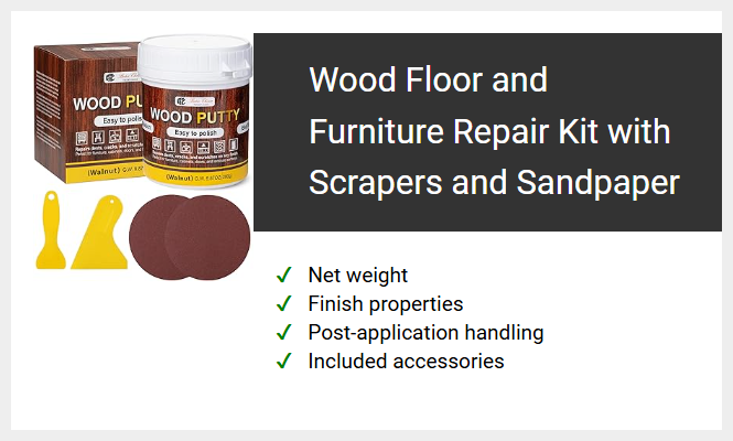 Wood Floor and Furniture Repair Kit with Scrapers and Sandpaper