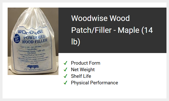 Woodwise Wood Patch/Filler - Maple (14 lb)