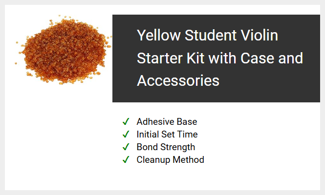 Yellow Student Violin Starter Kit with Case and Accessories