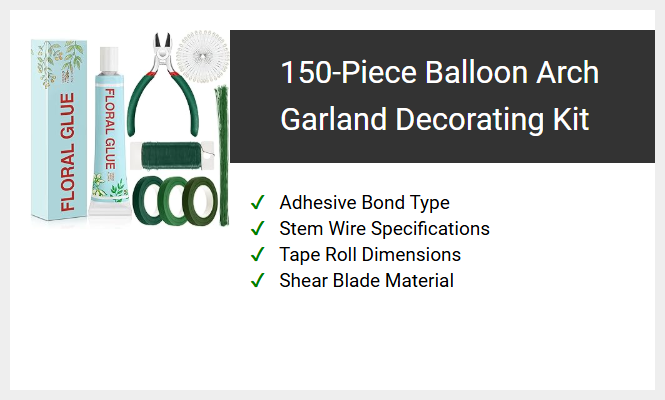 150-Piece Balloon Arch Garland Decorating Kit
