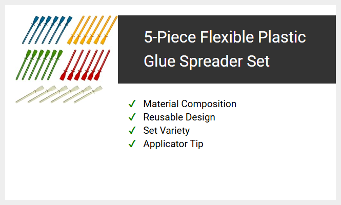 5-Piece Flexible Plastic Glue Spreader Set