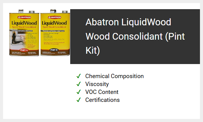 Abatron LiquidWood Wood Consolidant (Pint Kit)