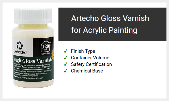 Artecho Gloss Varnish for Acrylic Painting