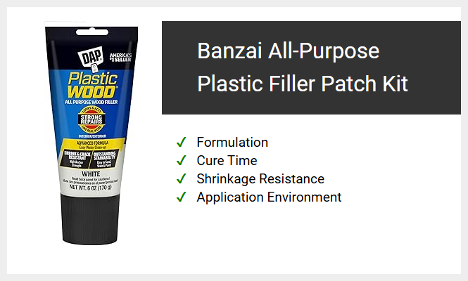 Banzai All-Purpose Plastic Filler Patch Kit