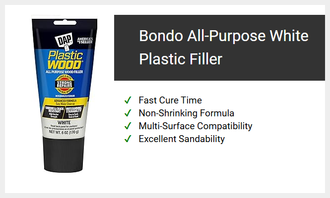Bondo All-Purpose White Plastic Filler