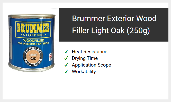 Brummer Exterior Wood Filler Light Oak (250g)