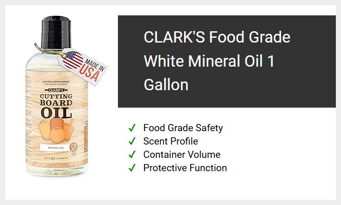 CLARK'S Food Grade White Mineral Oil 1 Gallon