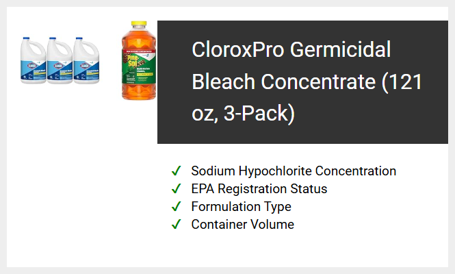 CloroxPro Germicidal Bleach Concentrate (121 oz, 3-Pack)