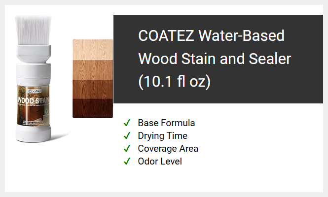 COATEZ Water-Based Wood Stain and Sealer (10.1 fl oz)