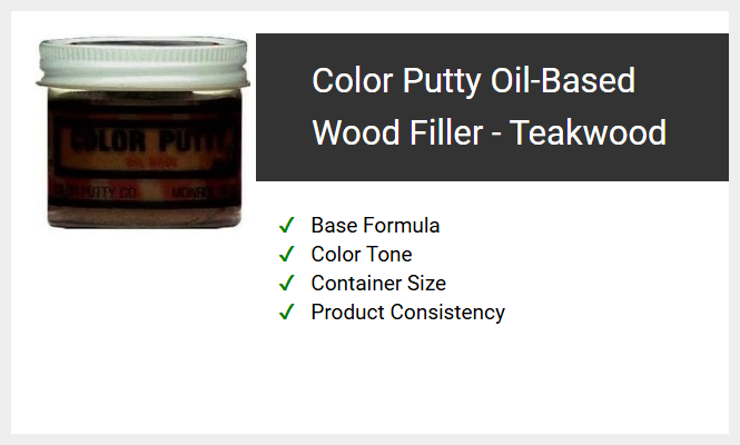 Color Putty Oil-Based Wood Filler - Teakwood