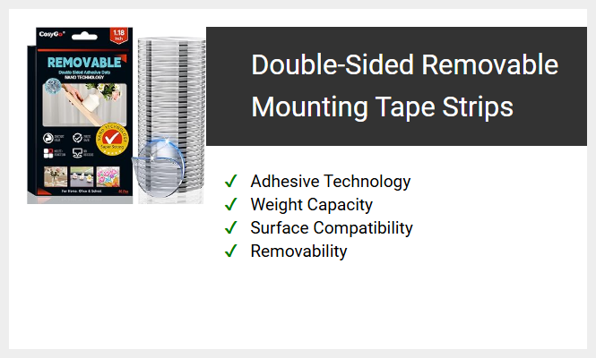 Double-Sided Removable Mounting Tape Strips