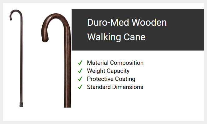 Duro-Med Wooden Walking Cane