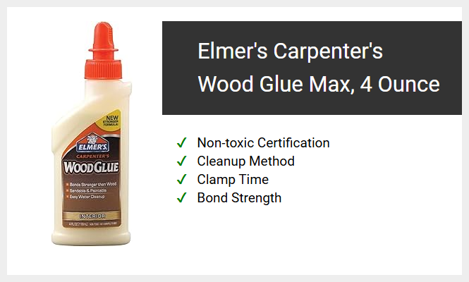 Elmer's Carpenter's Wood Glue Max, 4 Ounce