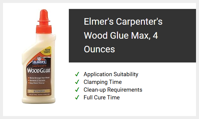 Elmer's Carpenter's Wood Glue Max, 4 Ounces
